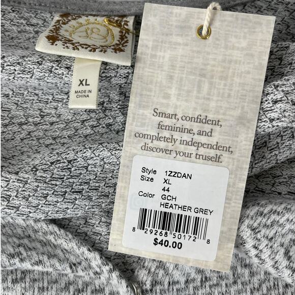 TruSelf Womens Soft Stretchy Vneck One Piece Jumpsuit Heather Gray XL NEW Pocket - Picture 6 of 14